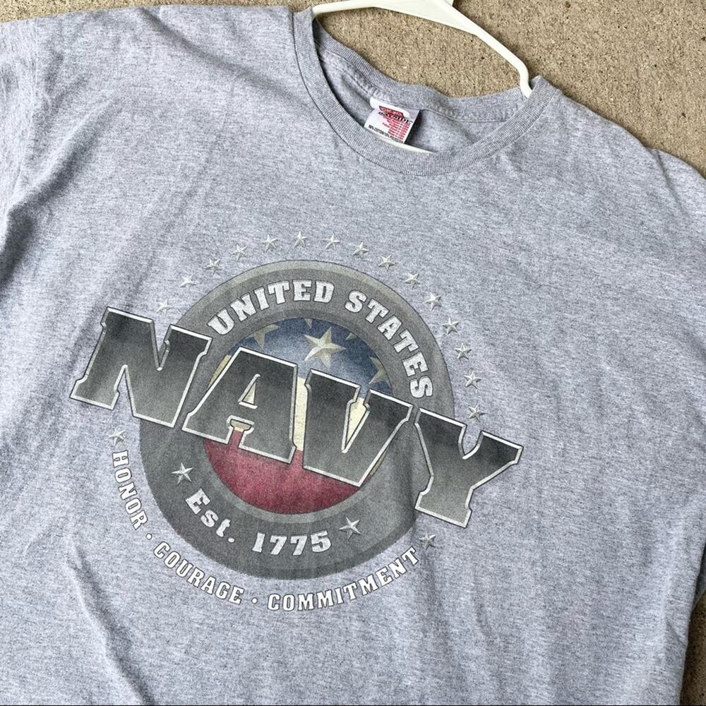 United States Navy Cotton T-Shirt By Bayside The True American.--NA9
